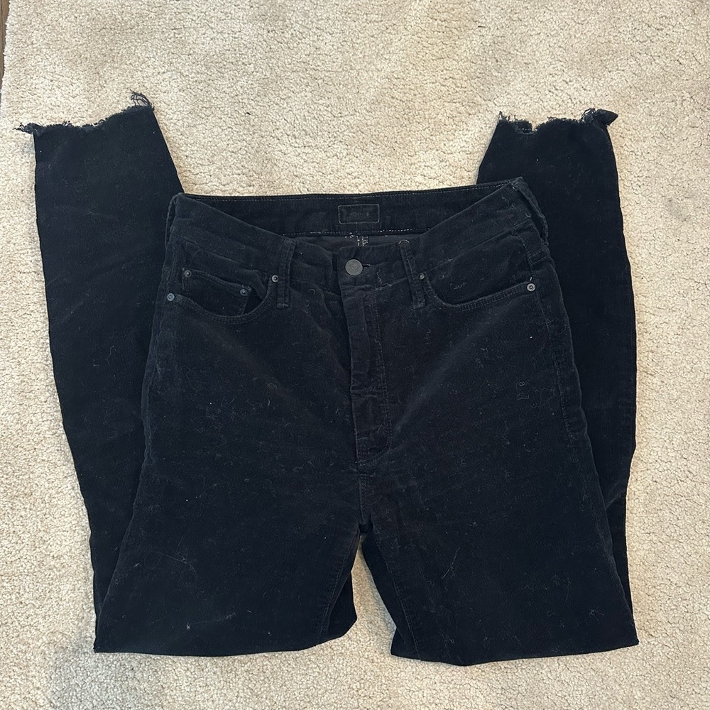 Mother Denim High Waisted Looker Ankle Chew